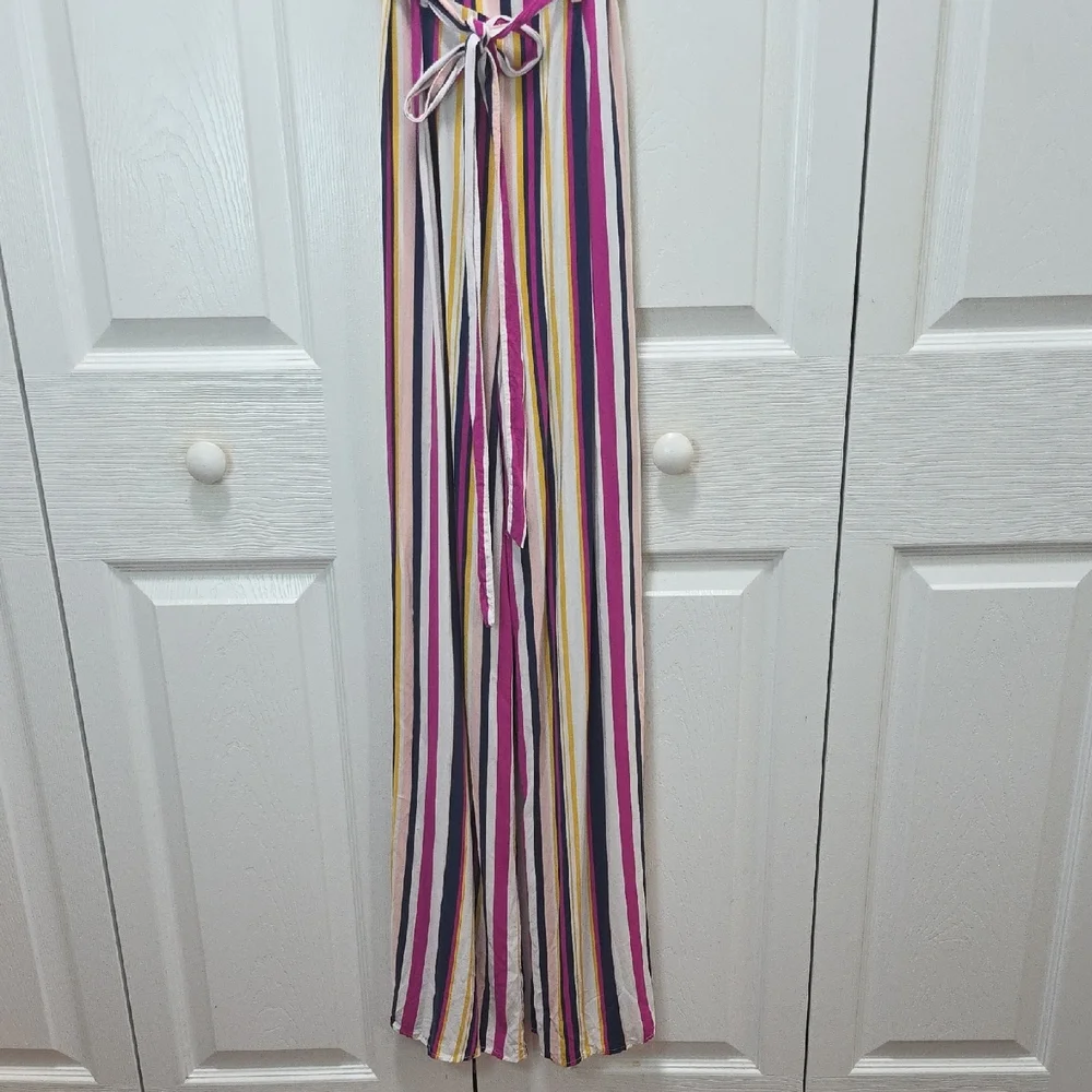 Forever 21 Multi Color Striped Jumpsuit Size Small - Picture 7 of 11